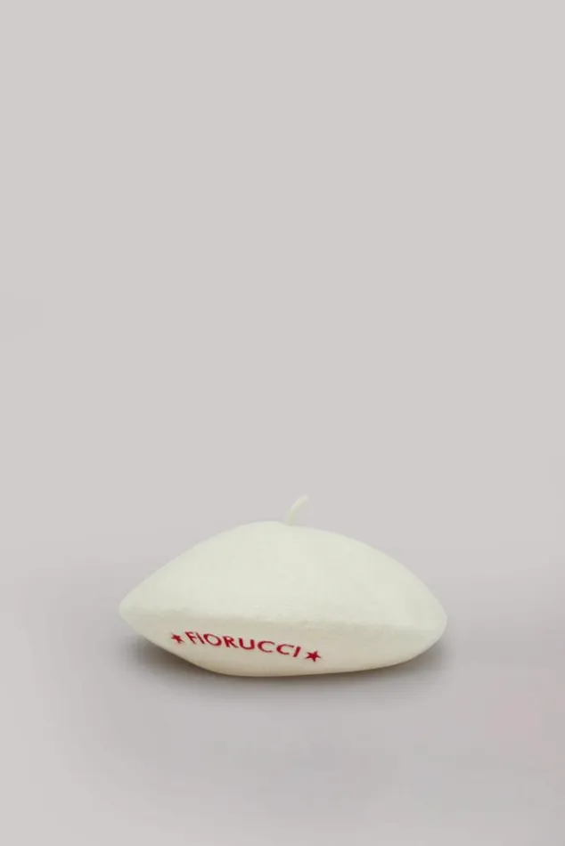 Accessories Fiorucci Star Logo Beret Cream Cream
