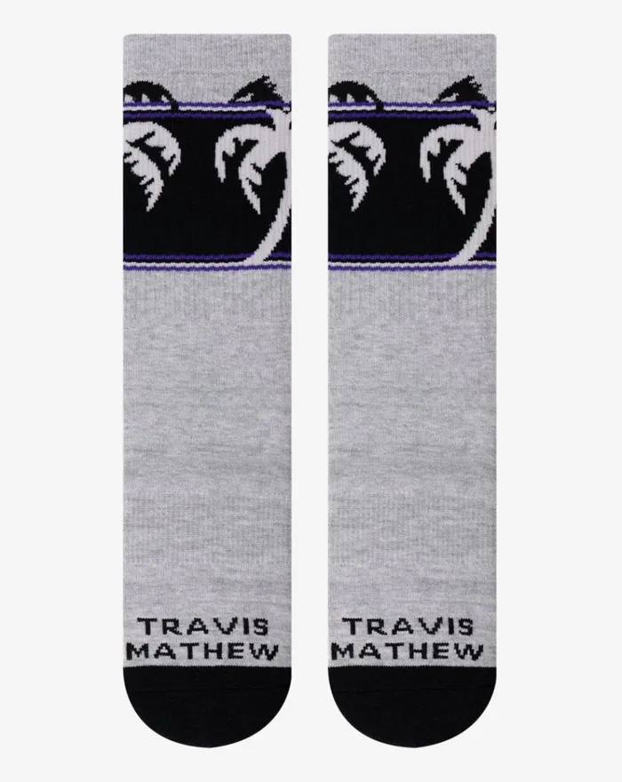 Accessories Socks TravisMathew THREE MILE BEACH CREW SOCK Heather Sleet