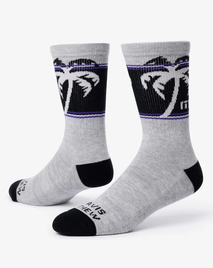 Accessories Socks TravisMathew THREE MILE BEACH CREW SOCK Heather Sleet