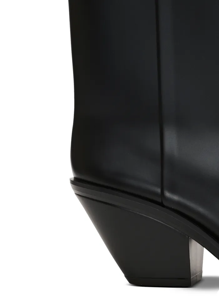 Balmain Boots Women Rubber Tess PB Cowboy Boots Black