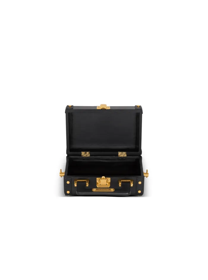 Balmain CrossBody Bags Men Camera Case Bag In Box Leather Black