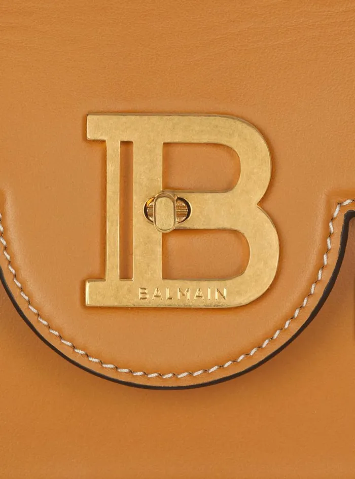 Balmain Crossbody Bags Women Smooth Leather BBuzz Shoulder 24 Bag Brown
