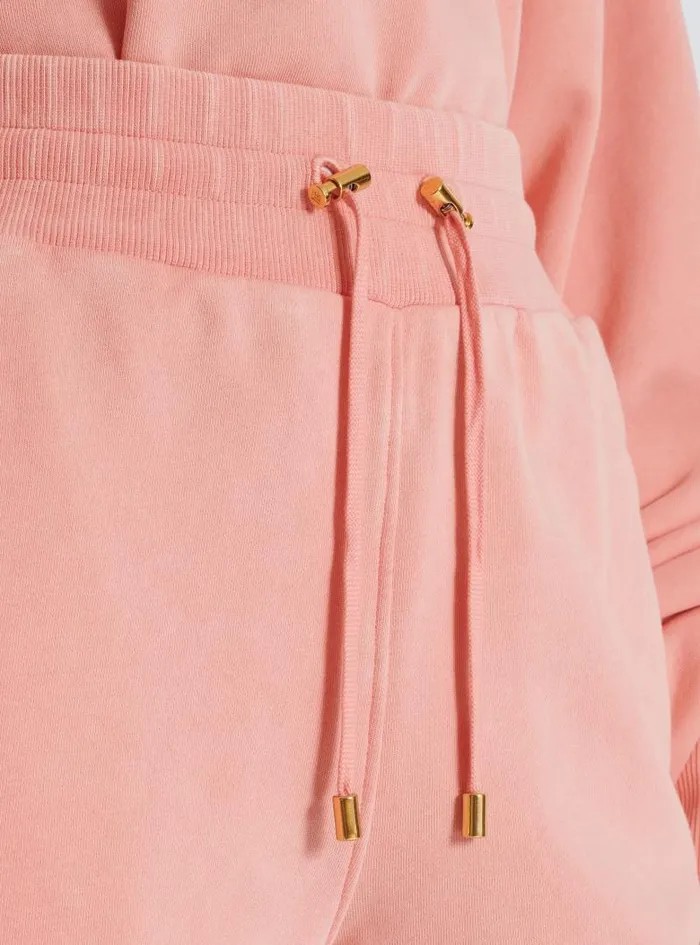 Balmain Trousers And Shorts Women Shorts With Vintage Embroidery Pink