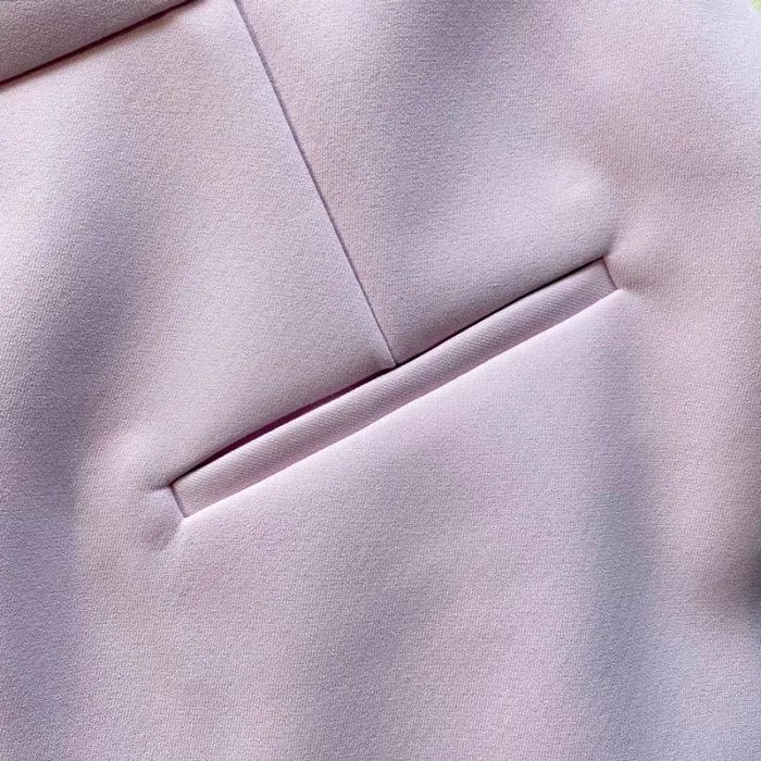 Bottoms Woman SelfPortrait Pink Crepe Trousers