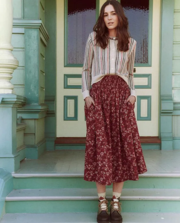 Bottoms Women039s The Great The Viola Skirt Spice Mesa Floral
