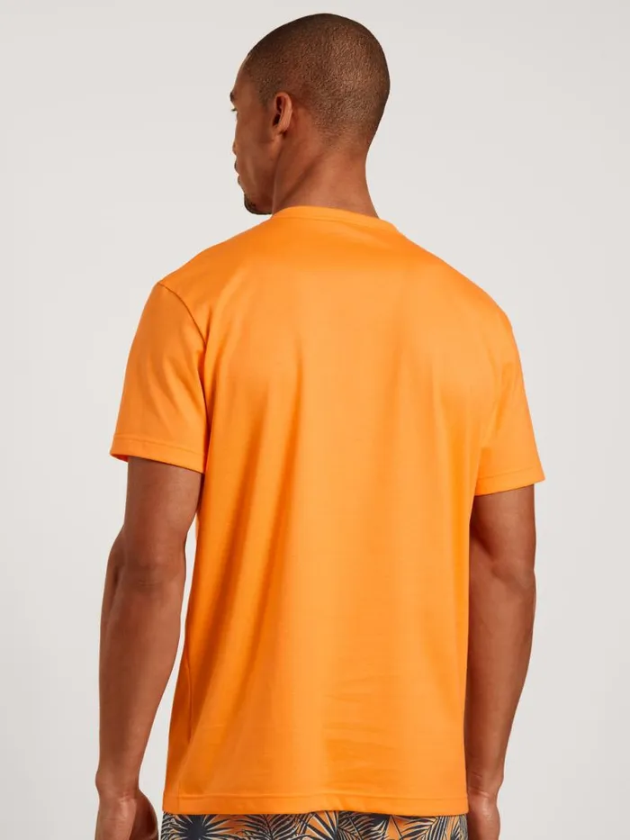 CALIDA Pyjama Tops Shirt Short Sleeve Blazing Orange 8211 Men