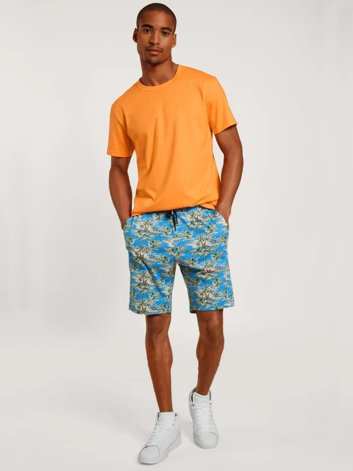 CALIDA Pyjama Tops Shirt Short Sleeve Blazing Orange 8211 Men
