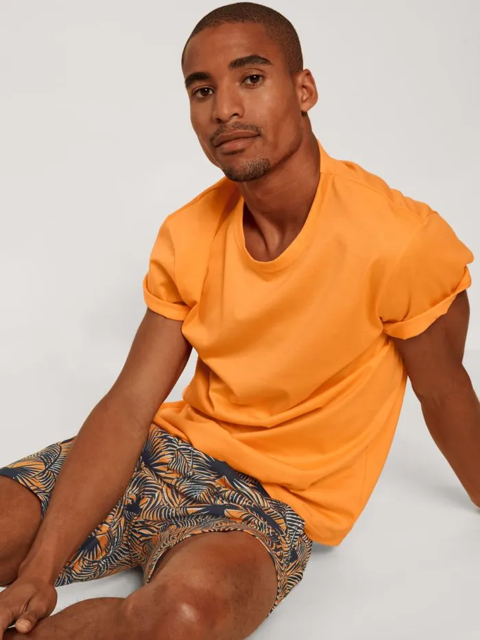 CALIDA Pyjama Tops Shirt Short Sleeve Blazing Orange 8211 Men