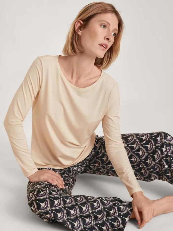CALIDA Show All Shirt Long Sleeve Light Macadamia 8211 Women