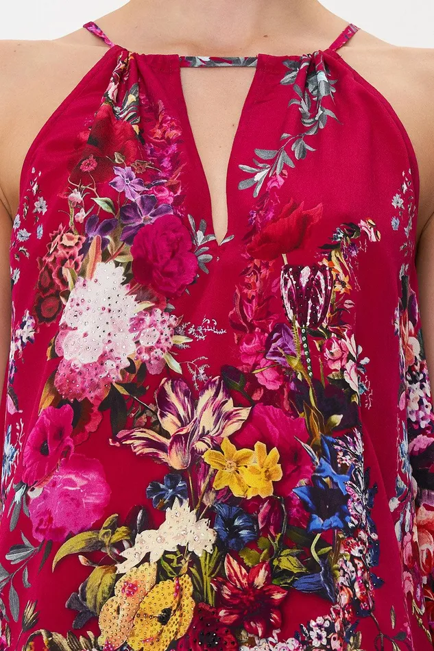 Camilla Cami Tops Flared Cami With Neck Tie Boheme Blooms 8211 Womens Camilla Cami Tops Flared Cami With Neck Tie Boheme Blooms 8211 Womens