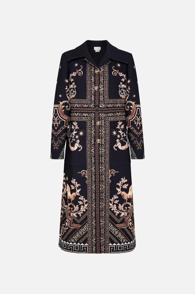 Camilla Jackets Long Button Front Coat Duomo Dynasty 8211 Womens