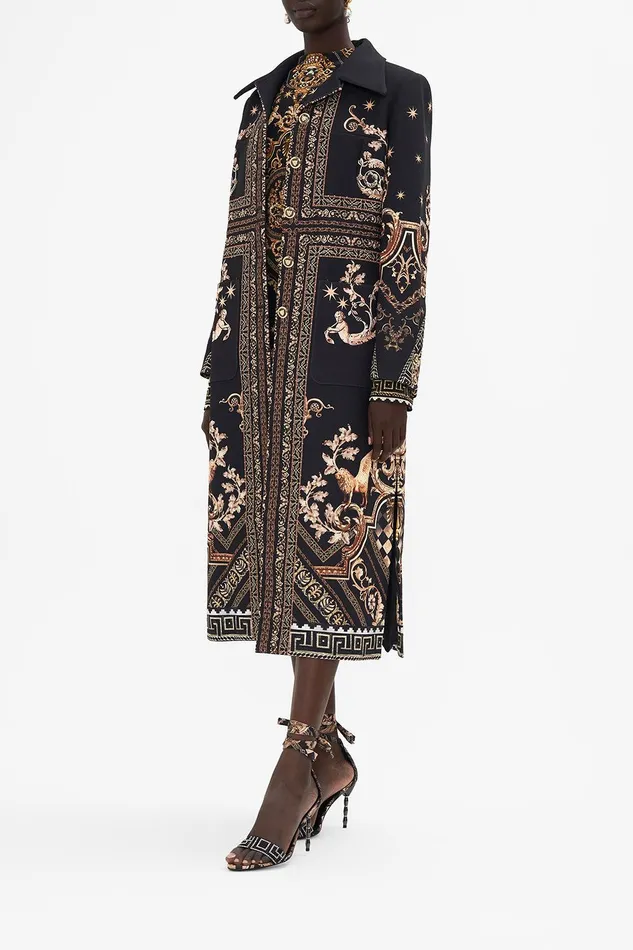 Camilla Jackets Long Button Front Coat Duomo Dynasty 8211 Womens