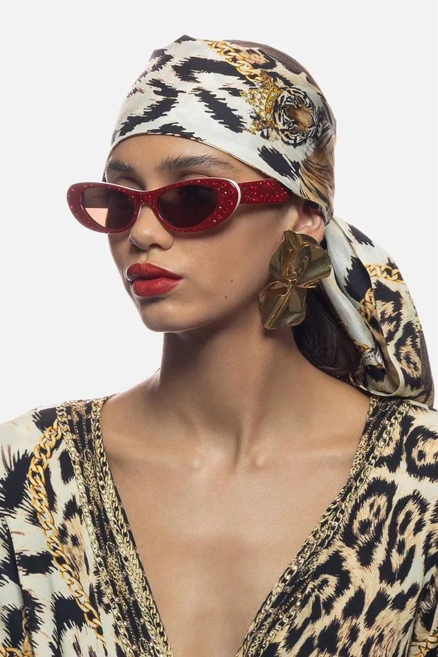 Camilla Sunglasses Champagne and Caviar Sunglasses Red Crystal 8211 Accessories