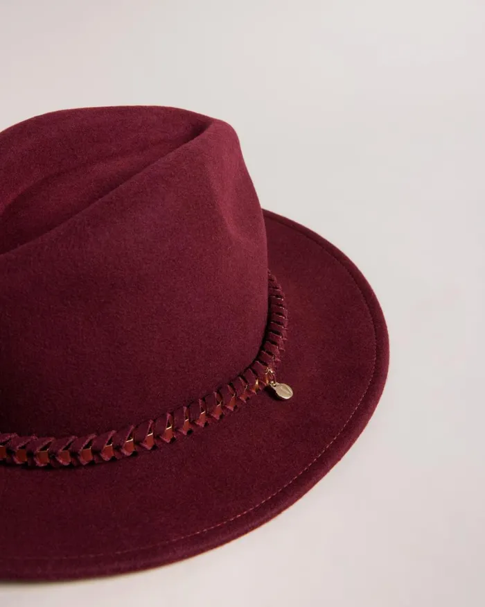 Chain Detail Fedora DpPurple Women Ted Baker Hats