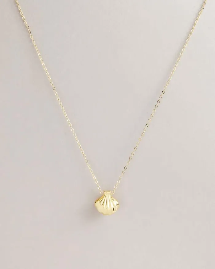 Clam Shell Pendant Necklace Gold Color Women Ted Baker Jewelry Clam Shell Pendant Necklace Gold Color Women Ted Baker Jewelry