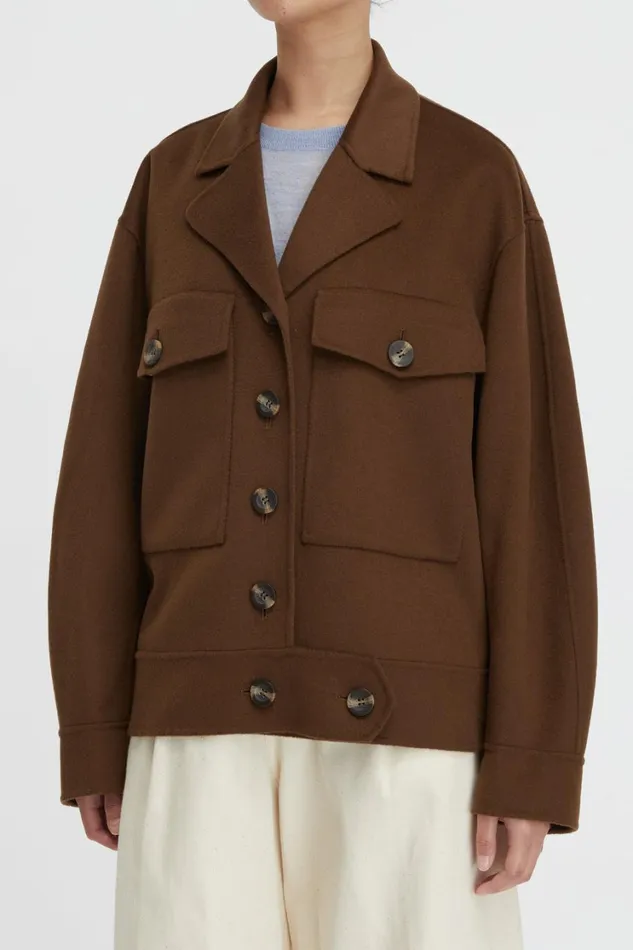 Coats And Jackets Women Lee Mathews Florentine Cashmere Worker Jacket Coats And Jackets Women Lee Mathews Florentine Cashmere Worker Jacket