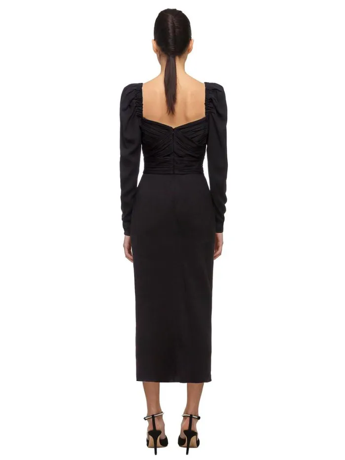 Dresses Woman SelfPortrait Deep Teal Iris Midi Dress Dresses Woman SelfPortrait Deep Teal Iris Midi Dress