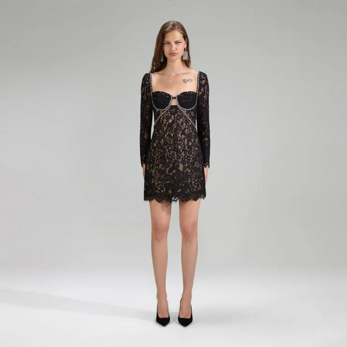 Dresses Woman SelfPortrait Diamant Fishnet Off Shoulder Midi Dress Dresses Woman SelfPortrait Diamant Fishnet Off Shoulder Midi Dress