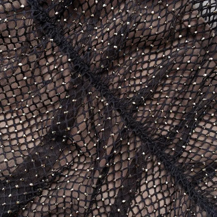 Dresses Woman SelfPortrait Diamant Fishnet Off Shoulder Midi Dress Dresses Woman SelfPortrait Diamant Fishnet Off Shoulder Midi Dress