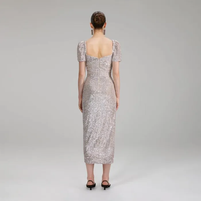 Dresses Woman SelfPortrait Diamant Fishnet Off Shoulder Midi Dress Dresses Woman SelfPortrait Diamant Fishnet Off Shoulder Midi Dress