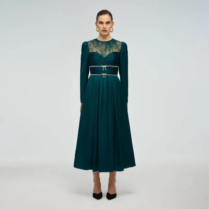 Dresses Woman SelfPortrait Midi Pleated Dress Dresses Woman SelfPortrait Midi Pleated Dress