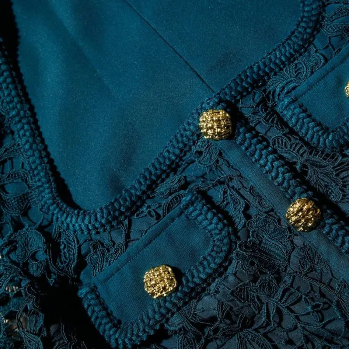 Dresses Woman SelfPortrait Teal Lace Bodice Midi Dress Dresses Woman SelfPortrait Teal Lace Bodice Midi Dress