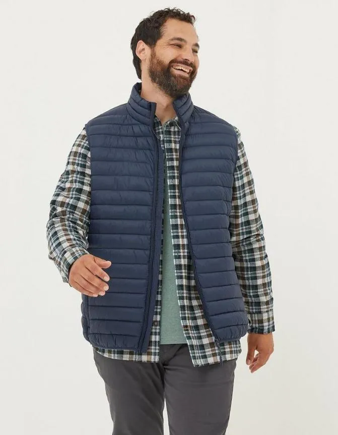 Fatface Coats and Jackets Dartmouth Gilet Navy 8211 Men