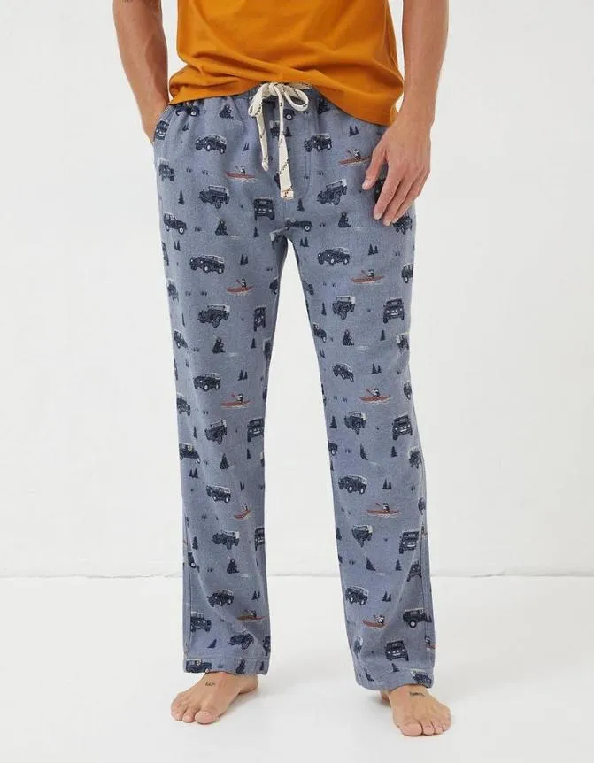 Fatface Nightwear and Loungewear Land Rover Pyjama Bottoms Chambray Blue 8211 Men