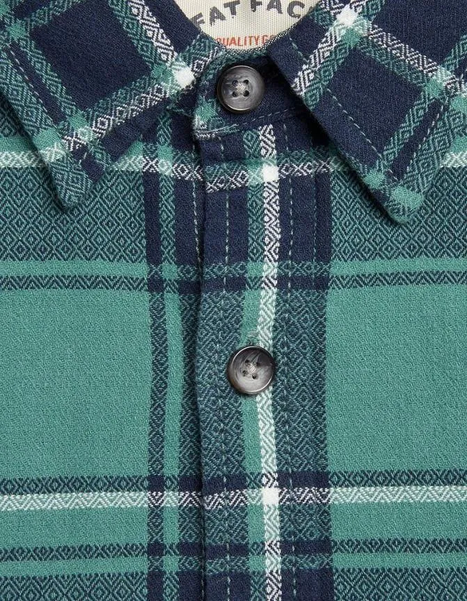 Fatface Shirts Dawley Check Shirt Teal Green 8211 Men