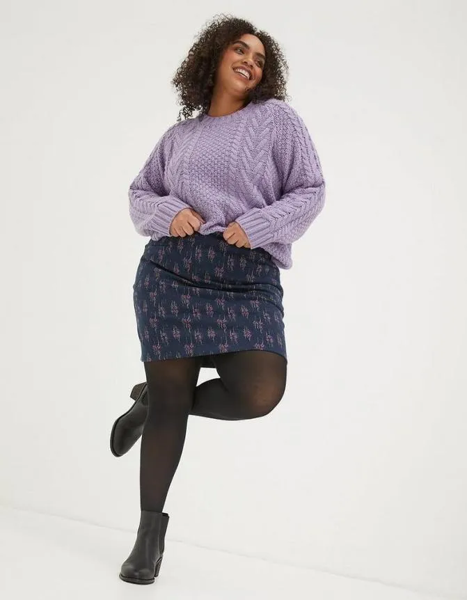 Fatface Skirts Jennie Ink Ditsy Jersey Skirt Navy 8211 Women