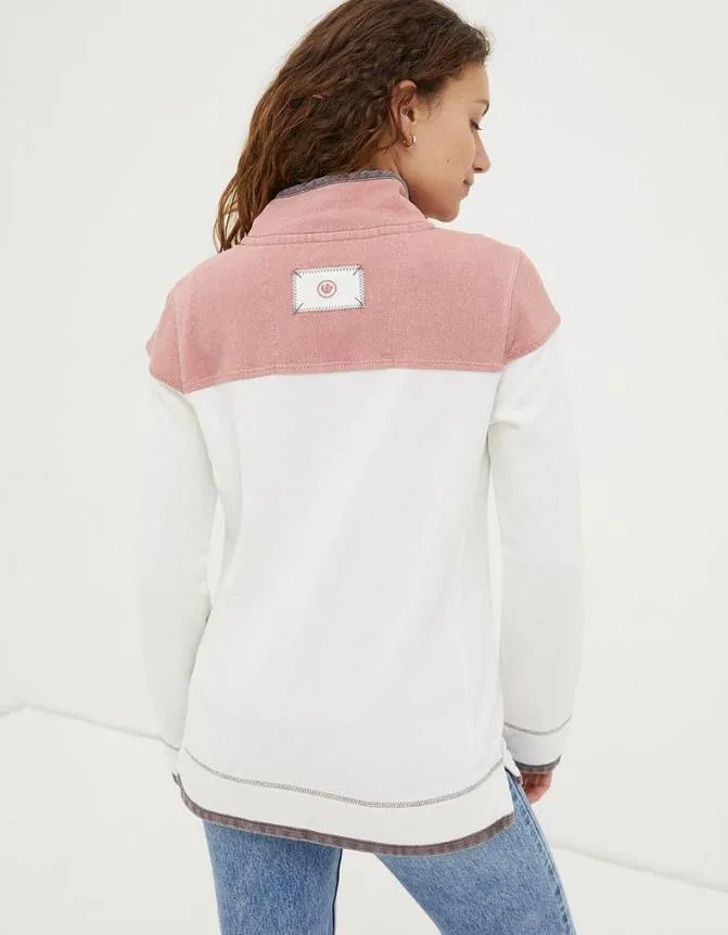 Fatface Sweatshirts and Hoodies Airlie Colour Block Sweat Pink 8211 Women