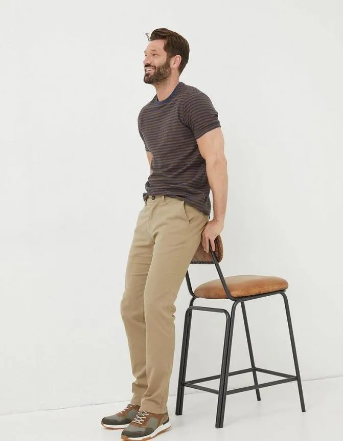 Fatface Trousers and Chinos Heyshott Slim Textured Chinos Dark Stone 8211 Men