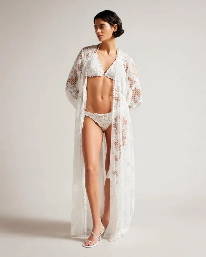Frill Detail Triangle Bikini Top White Women Ted Baker Clothing Frill Detail Triangle Bikini Top White Women Ted Baker Clothing