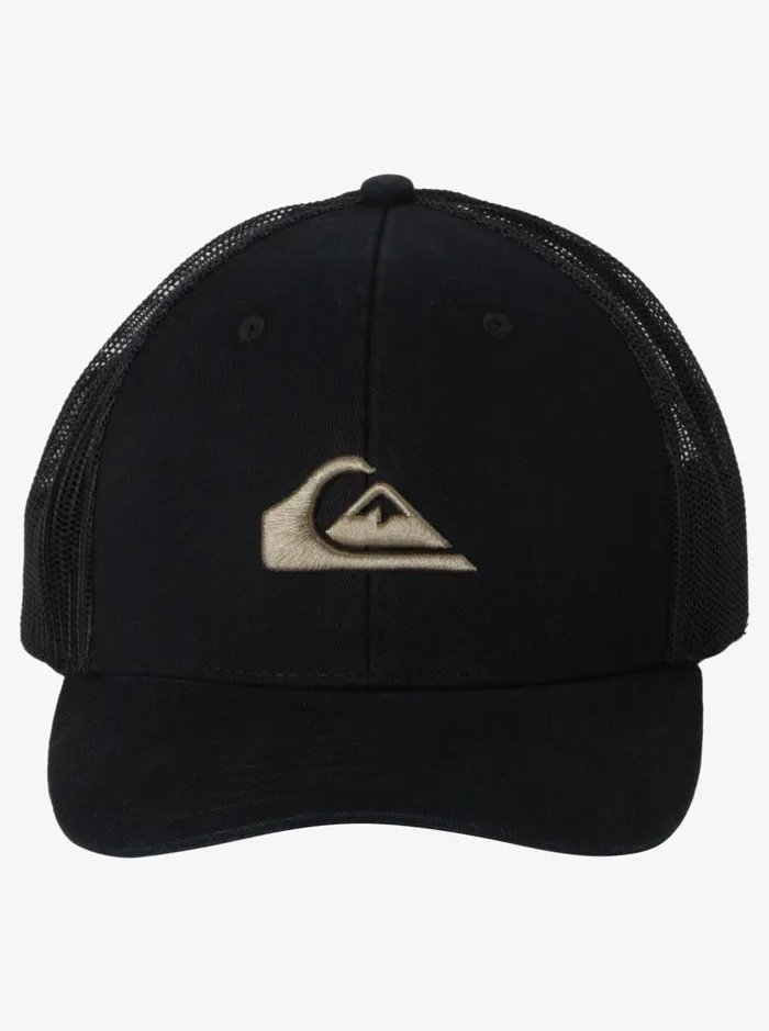 Hats Men Quiksilver Grounder Trucker Hat Black Hats Men Quiksilver Grounder Trucker Hat Black