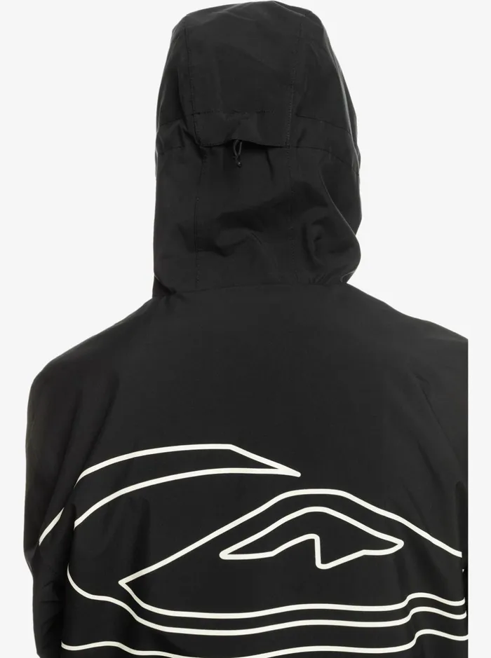 Jackets Men Quiksilver High In The Hood Technical Snow Jacket True Black