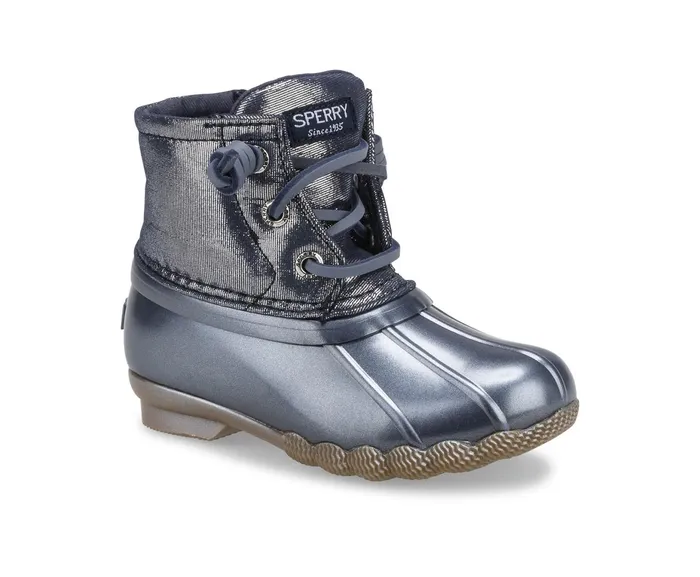 Kids Saltwater Metallic Duck Boot Blue Sperry Boots Kids Saltwater Metallic Duck Boot Blue Sperry Boots