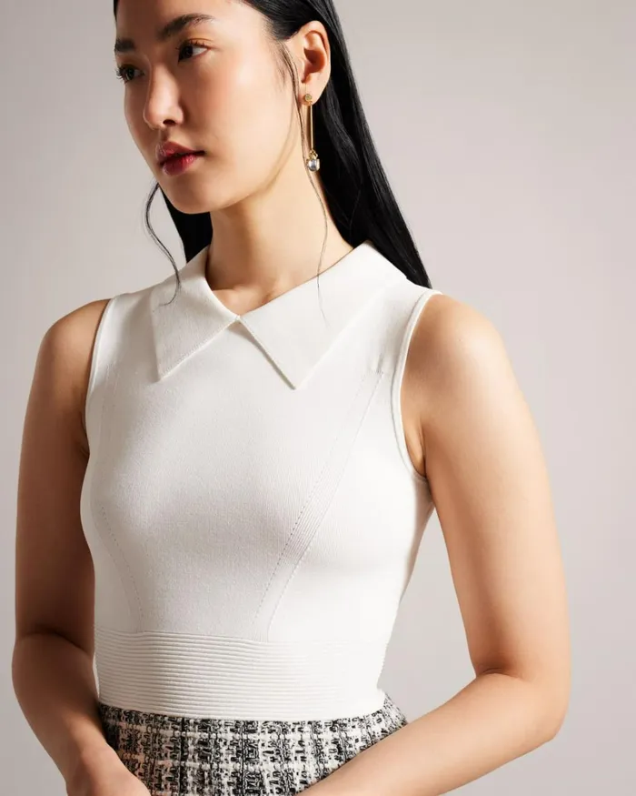Knit Bodice Shift Dress Natural Women Ted Baker Clothing