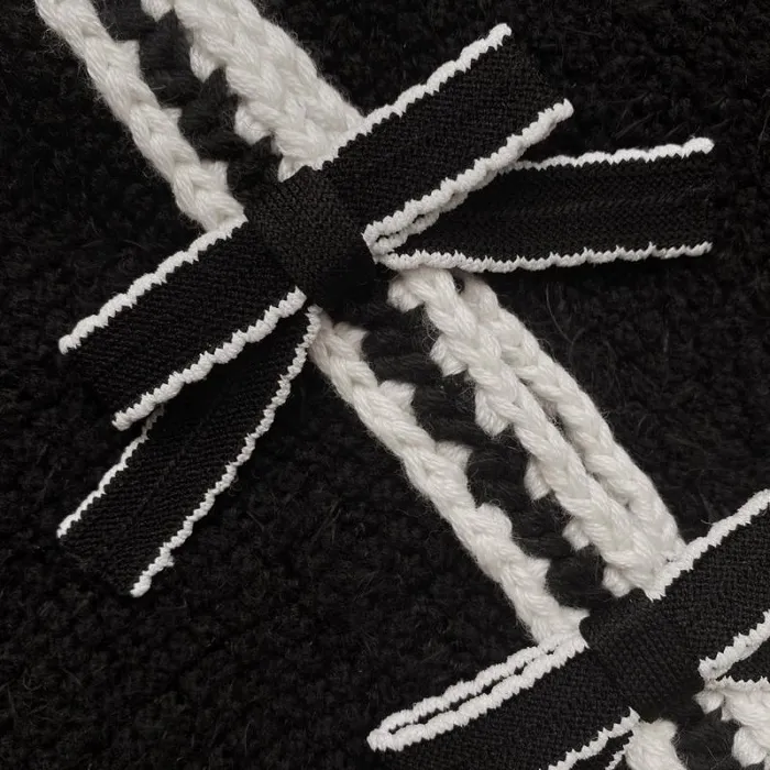 Knitwear Woman SelfPortrait Black Melange Knit Cardigan Knitwear Woman SelfPortrait Black Melange Knit Cardigan