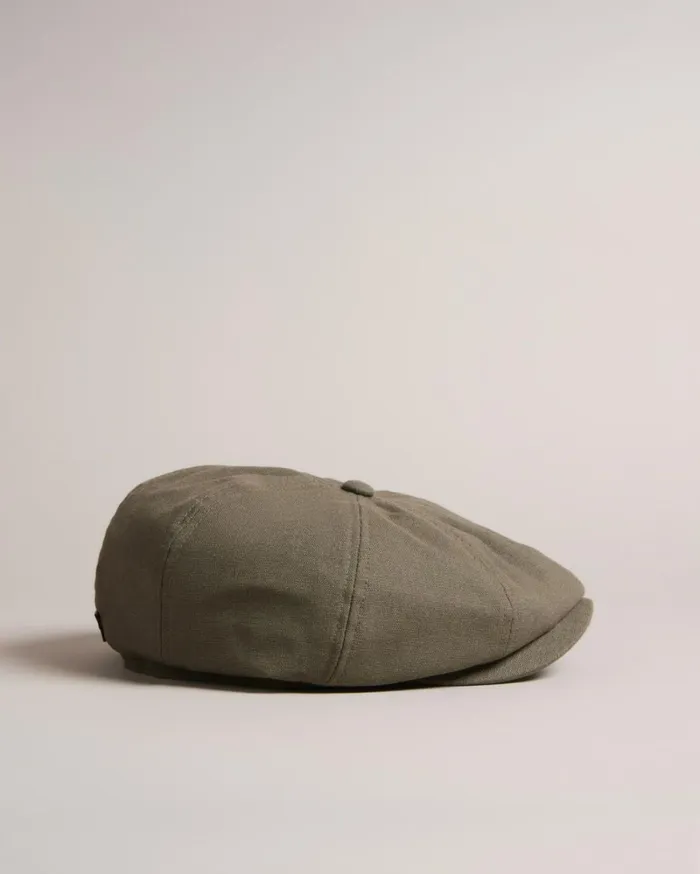 Linen Blend Baker Boy Hat Olive Men Ted Baker Hats and Caps Linen Blend Baker Boy Hat Olive Men Ted Baker Hats and Caps