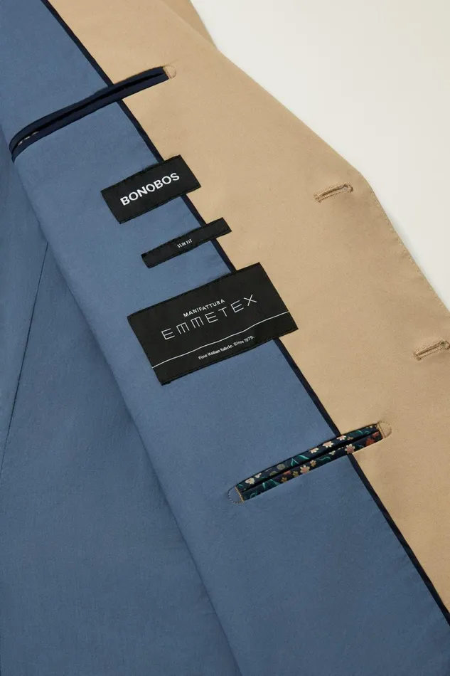 Men Blazers and Sport Coats Bonobos Jetsetter Italian Cotton Blazer British Khaki