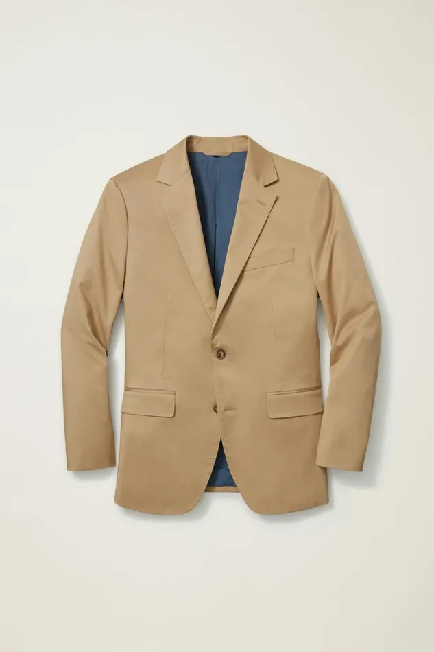 Men Blazers and Sport Coats Bonobos Jetsetter Italian Cotton Blazer British Khaki