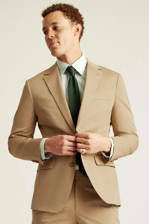 Men Blazers and Sport Coats Bonobos Jetsetter Italian Cotton Blazer British Khaki
