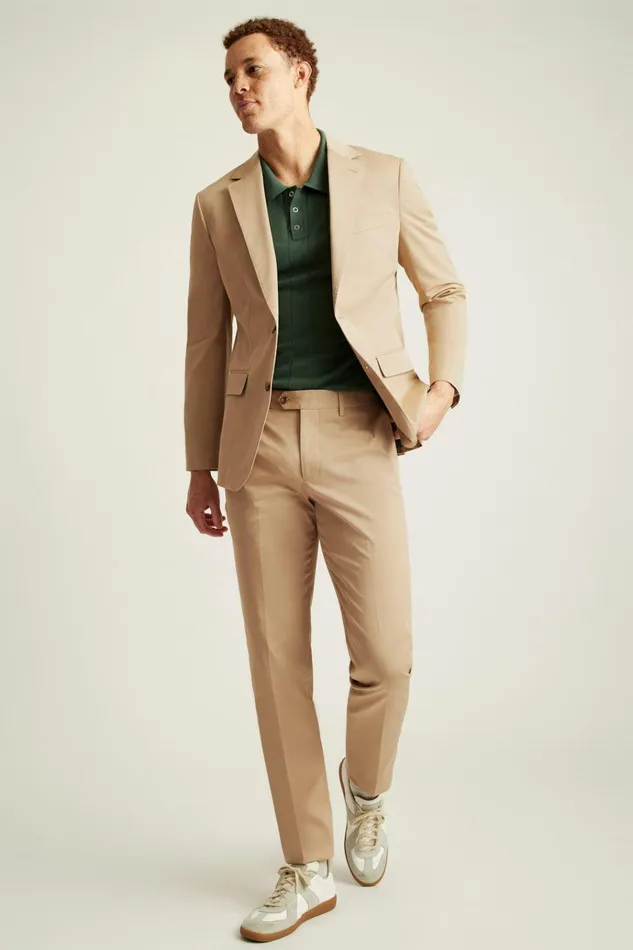 Men Blazers and Sport Coats Bonobos Jetsetter Italian Cotton Blazer British Khaki