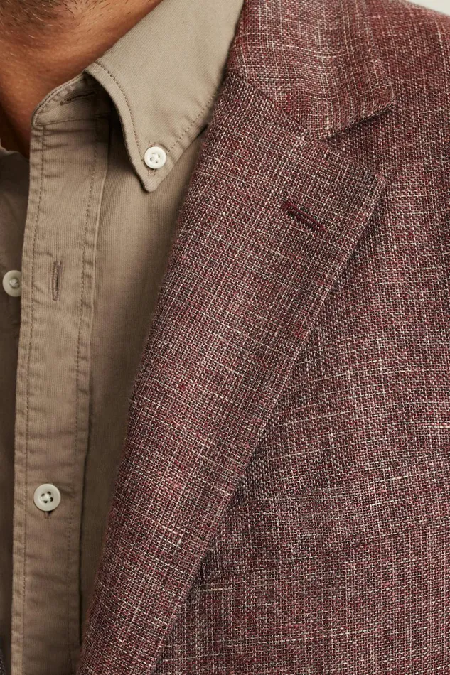 Men Blazers and Sport Coats Bonobos Jetsetter Unconstructed Italian Blazer Berry Basketweave