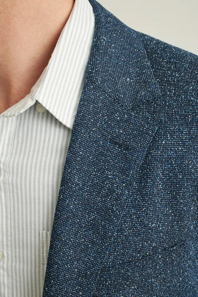 Men Blazers and Sport Coats Bonobos Jetsetter Unconstructed Italian Blazer Navy Donegal