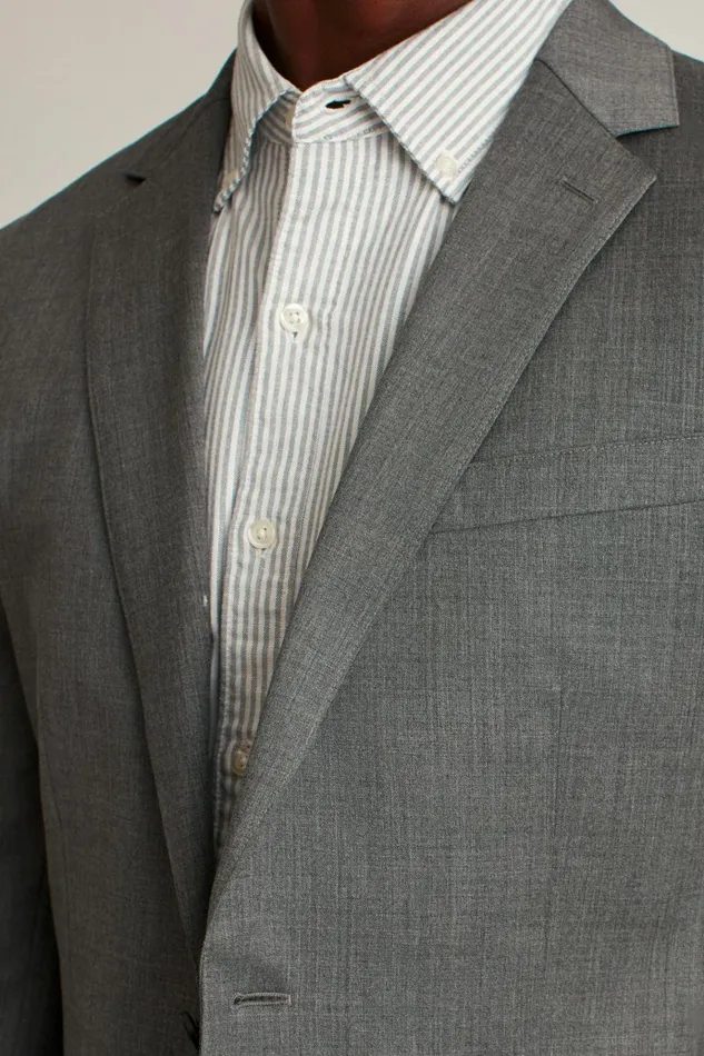 Men Blazers and Sport Coats Bonobos Jetsetter Wool Blazer Grey