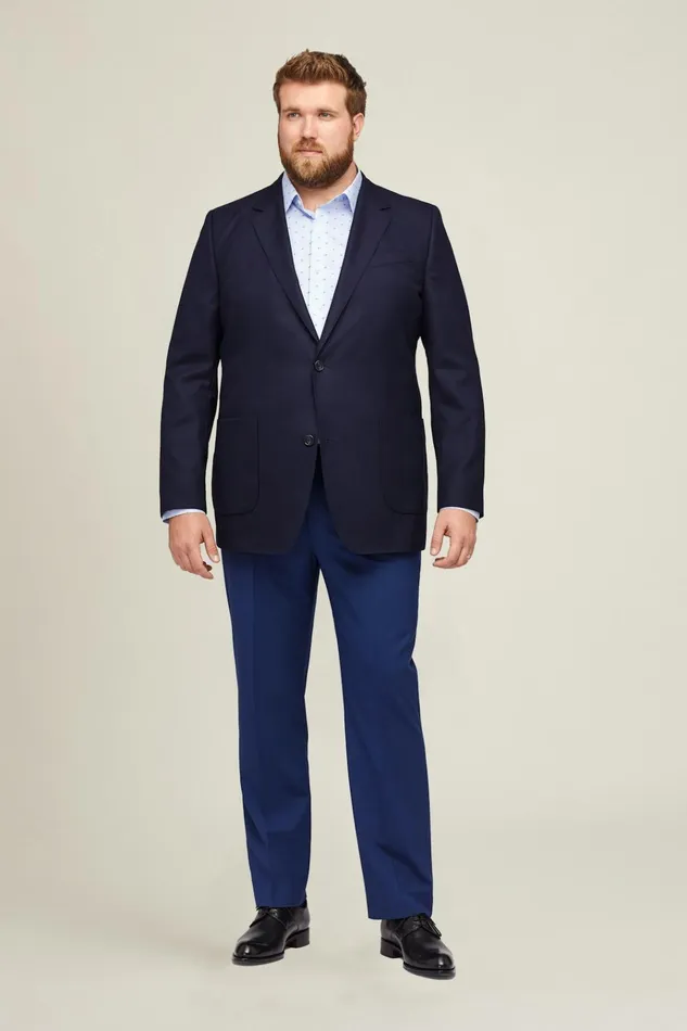 Men Blazers and Sport Coats Bonobos Unconstructed Italian Wool Blazer Extended Sizes Navy