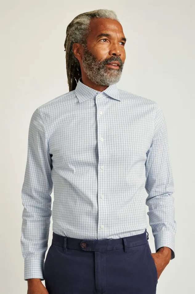 Men Business Casual Shirts Bonobos Jetsetter Stretch Dress Shirt Blue Burney Plaid