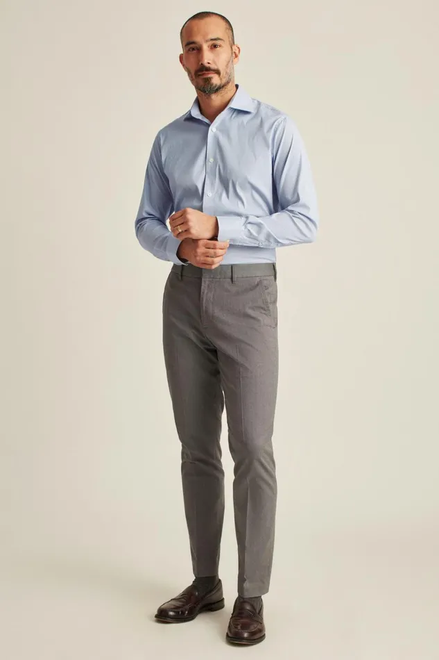 Men Business Casual Shirts Bonobos Jetsetter Stretch Dress Shirt Navy Mini Check