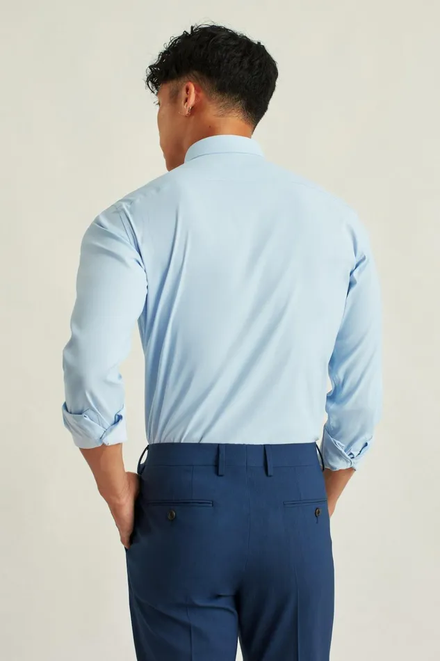 Men Business Casual Shirts Bonobos Tech Button Down Shirt Light Blue